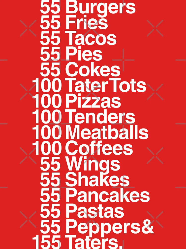 55 Burgers 55 Fries 55 Tacos 55 Pies Classic T-Shirt