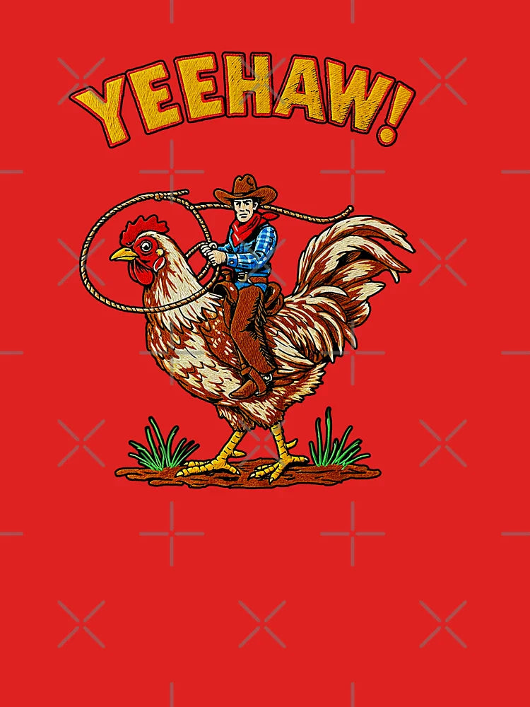 Yeehaw Chicken Rodeo Cowboy Fun Classic T-Shirt
