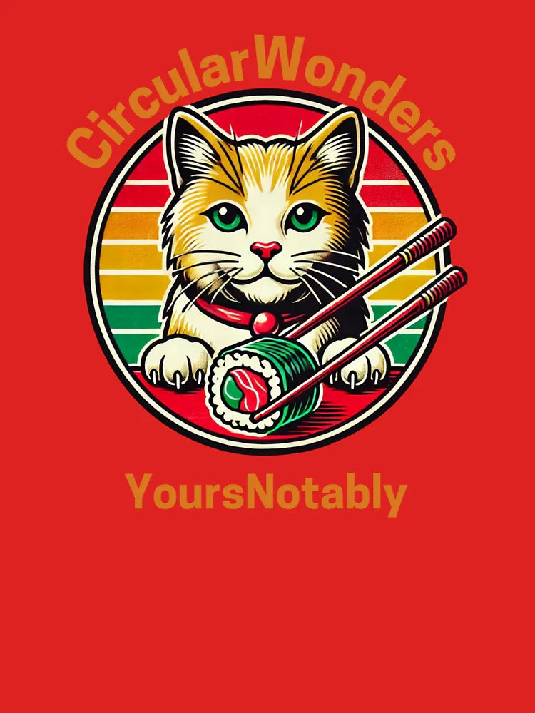 CircularWonders Sushi Cat With Chopsticks Classic T-Shirt