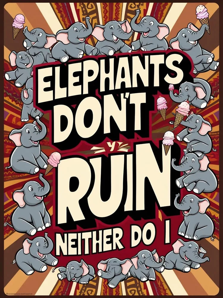 Elephants Don't Run – Lazy Life Quote Design Classic T-Shirt