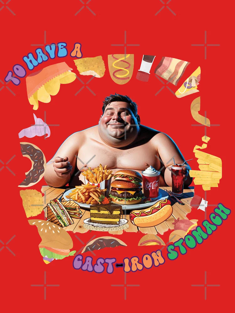 To Have a Cast-Iron Stomach – Funny Junk Food Lover Design Classic T-Shirt