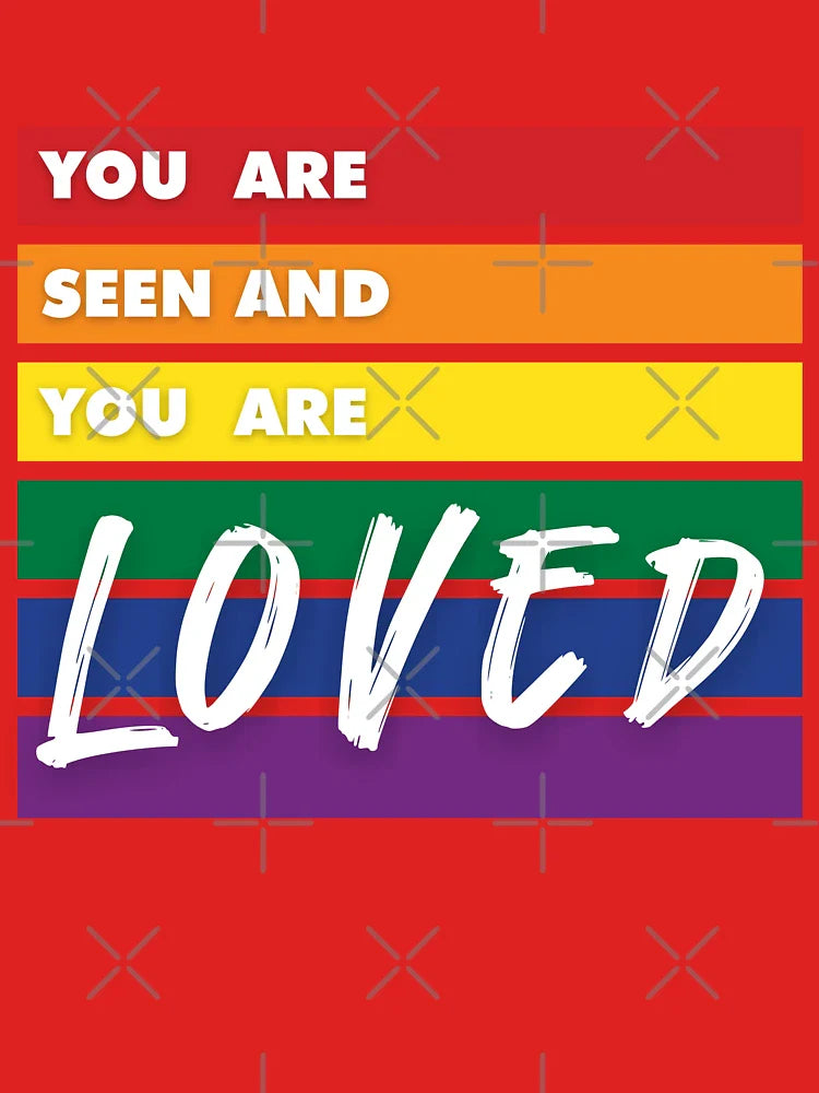 SEEN & LOVED (Rainbow Text) Classic T-Shirt