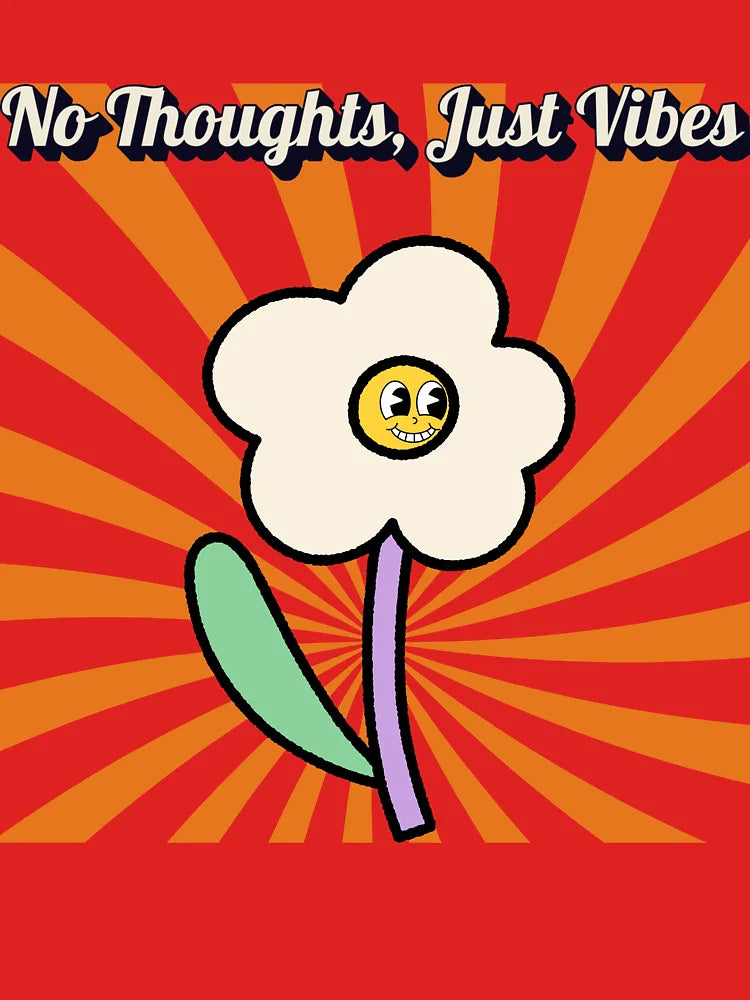 No Thoughts Just Vibes Aesthetic Quote Classic T-Shirt