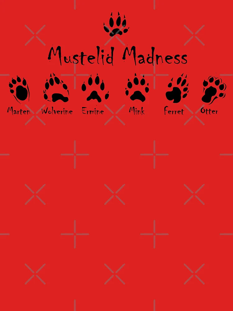 Mustelid Madness Clothes - Black Paws Classic T-Shirt