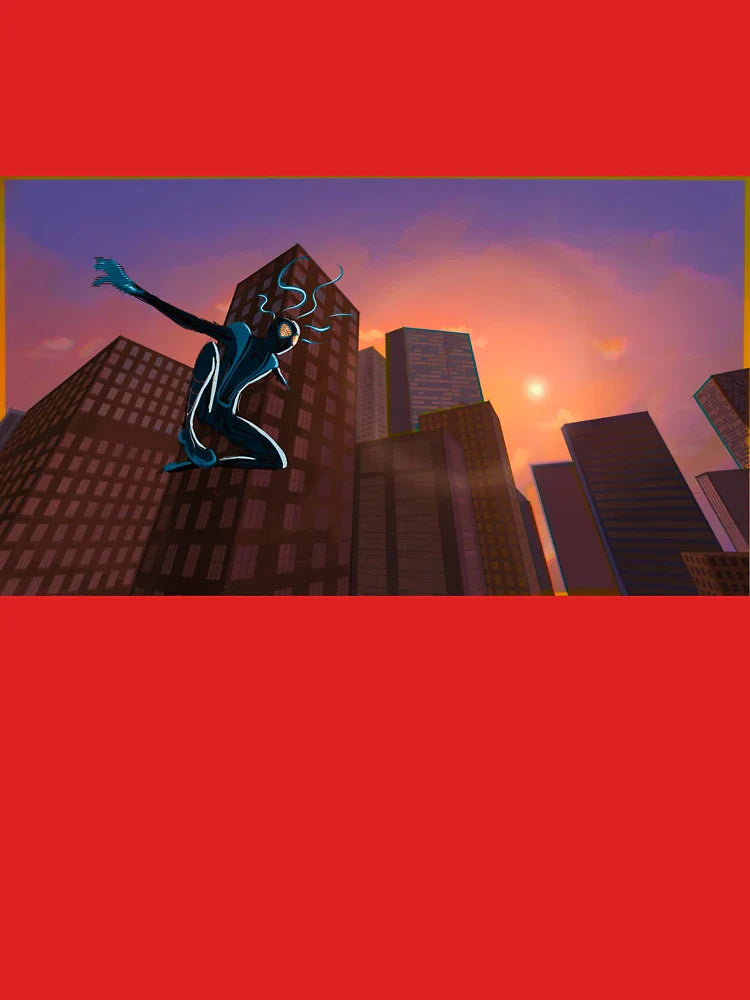 Dusk City Sentinel – Stylized Superhero Illustration Classic T-Shirt