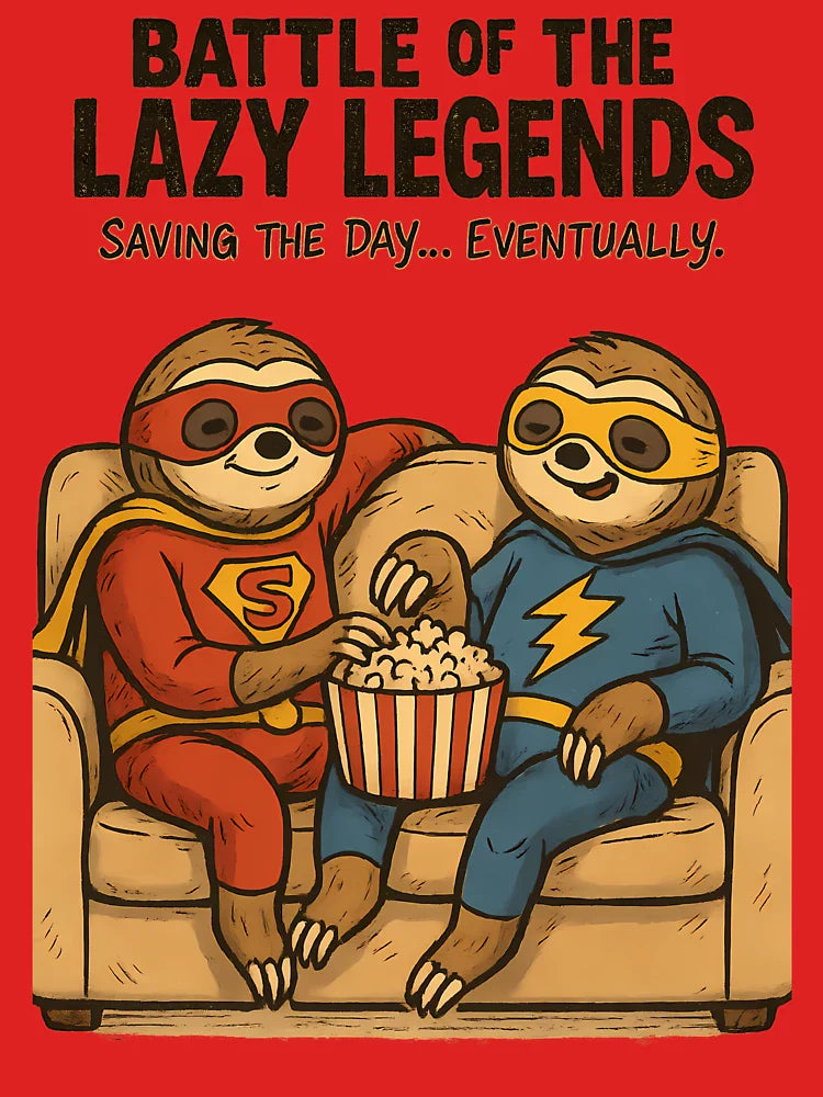Sloth Superheroes – Lounging Not Leaping Classic T-Shirt