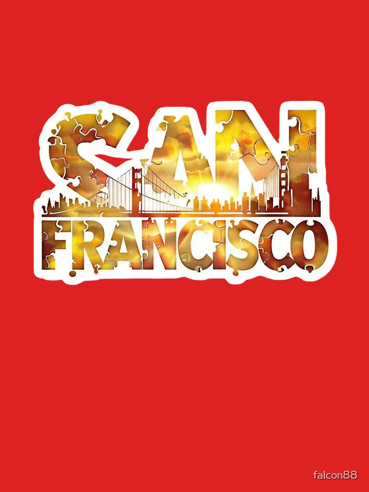 San Francisco Golden Puzzle Pop Classic T-Shirt