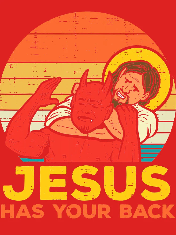 Jesus Has Your Back Jiu Jitsu Retro Christian  Classic T-Shirt