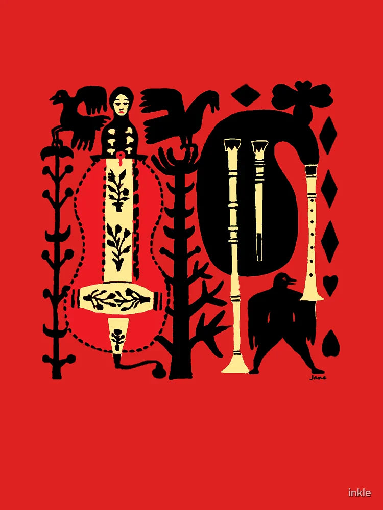 Bagpipes with Hurdy-Gurdy and Birdman  Classic T-Shirt