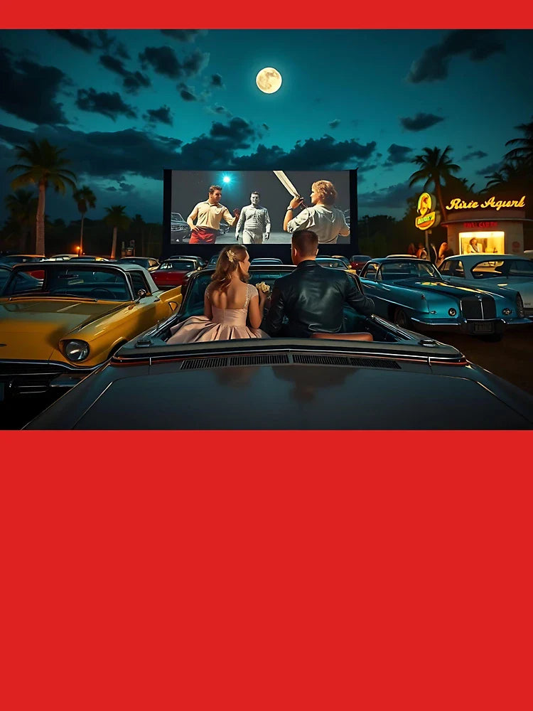 Drive-in cinema in summer, 1950s Classic T-Shirt