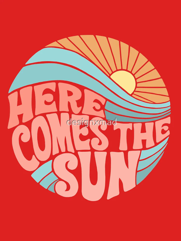 Pink Groovy Here Comes the Sun Classic T-Shirt