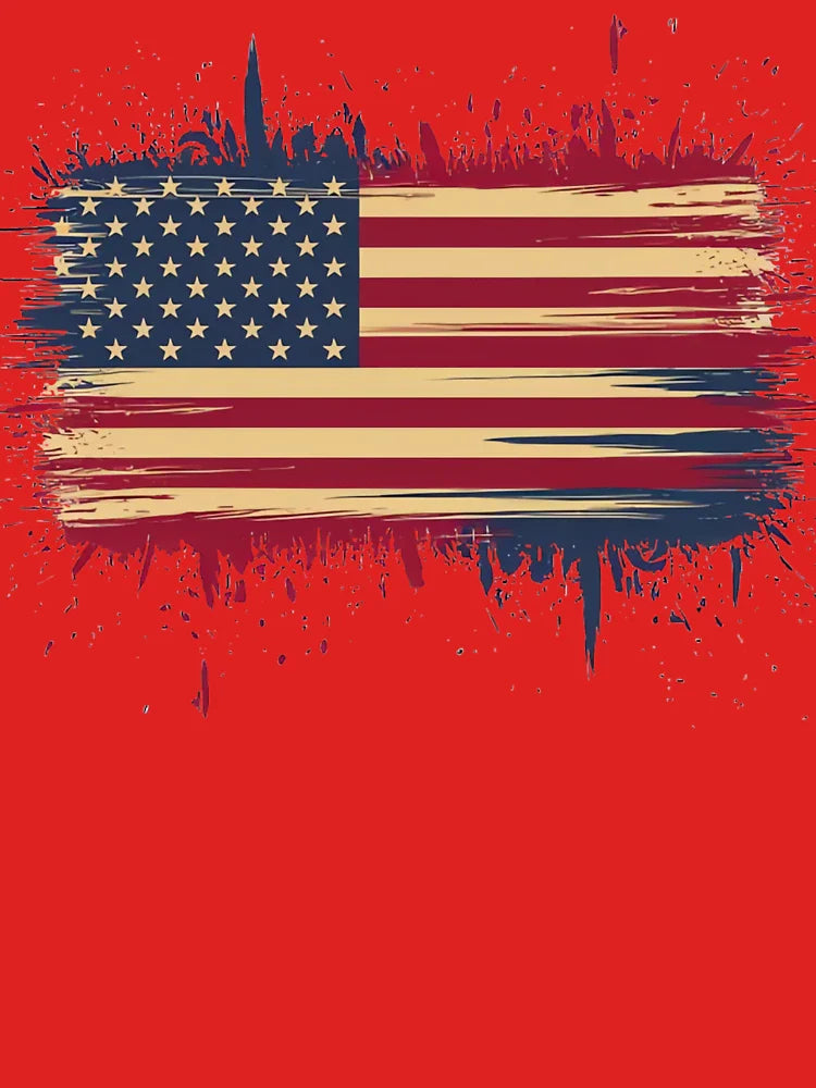 Grunge Patriot – Distressed American Flag Tee Classic T-Shirt
