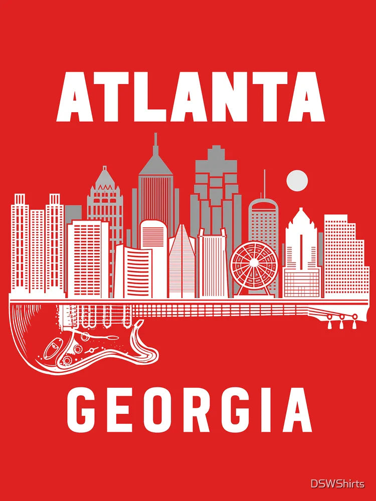 Atlanta Skyline Guitar Music Georgia Souvenir Atlanta Classic T-Shirt