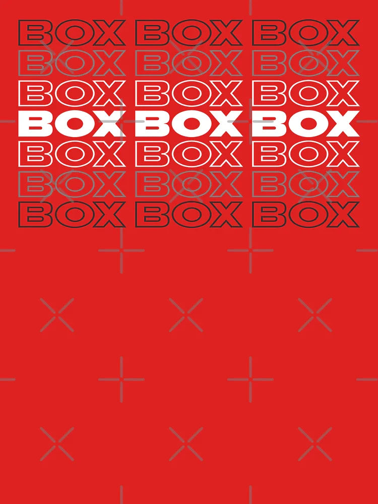 Box Box Box F1 Faded Text Design Classic T-Shirt