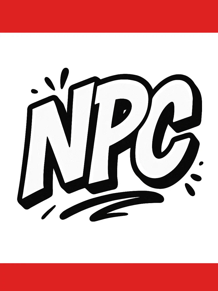NPC Bold Graffiti Text – Meme Slang Streetwear Design Classic T-Shirt