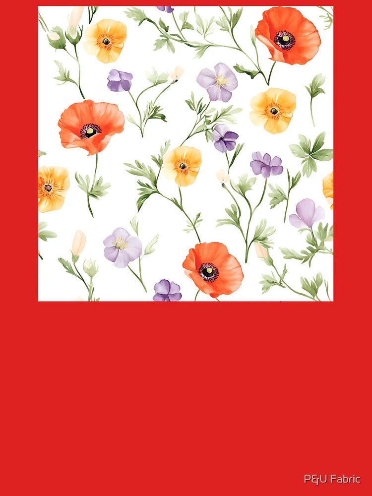 Cute clean summer wild flowers  Classic T-Shirt