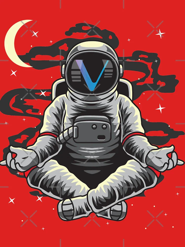 Astronaut Yoga Vechain VET Coin To The Moon Crypto Token Blockchain Cryptocurrency Wallet Classic T-Shirt