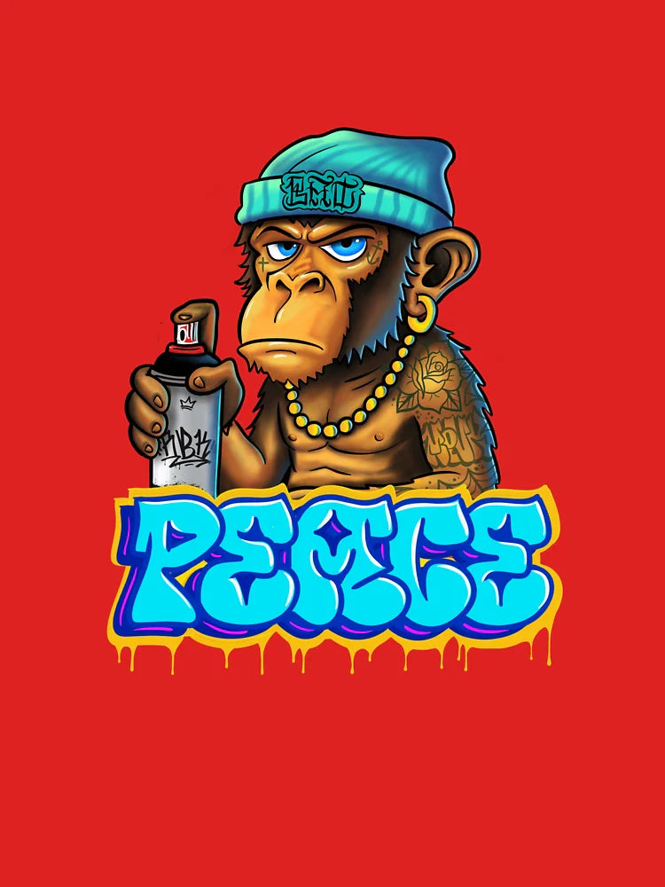Street Art Monkey - Peace Graffiti Vibe. Classic T-Shirt