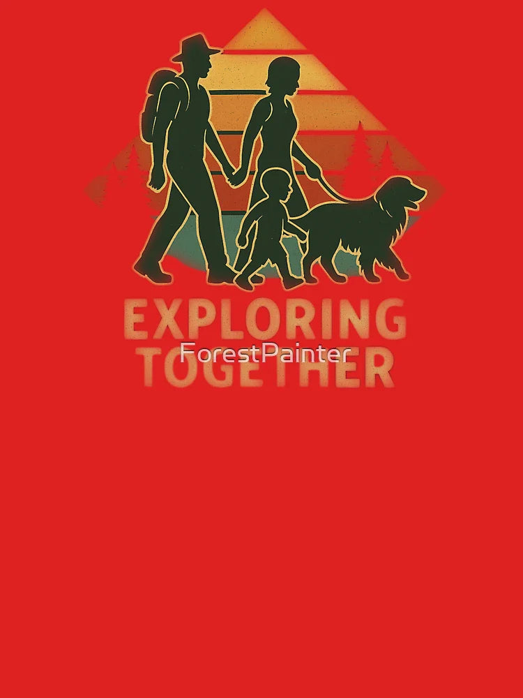 Exploring Together – Family Hiking Silhouette Classic T-Shirt