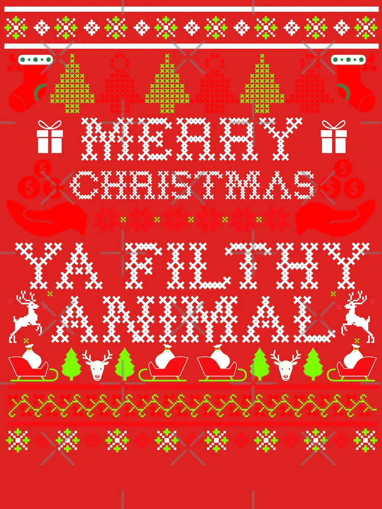 Christmas T-shirt - Merry Christmas Ya Filthy Animal Classic T-Shirt
