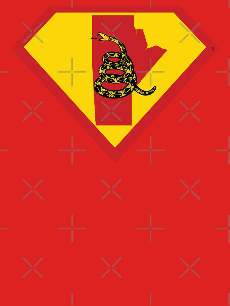 MANITOBAN  SHIELD - Freedom Is The Superpower -  Gadsden Snake Flag - Dont Tread On Me SUPERHERO MANITOBA design Classic T-Shirt