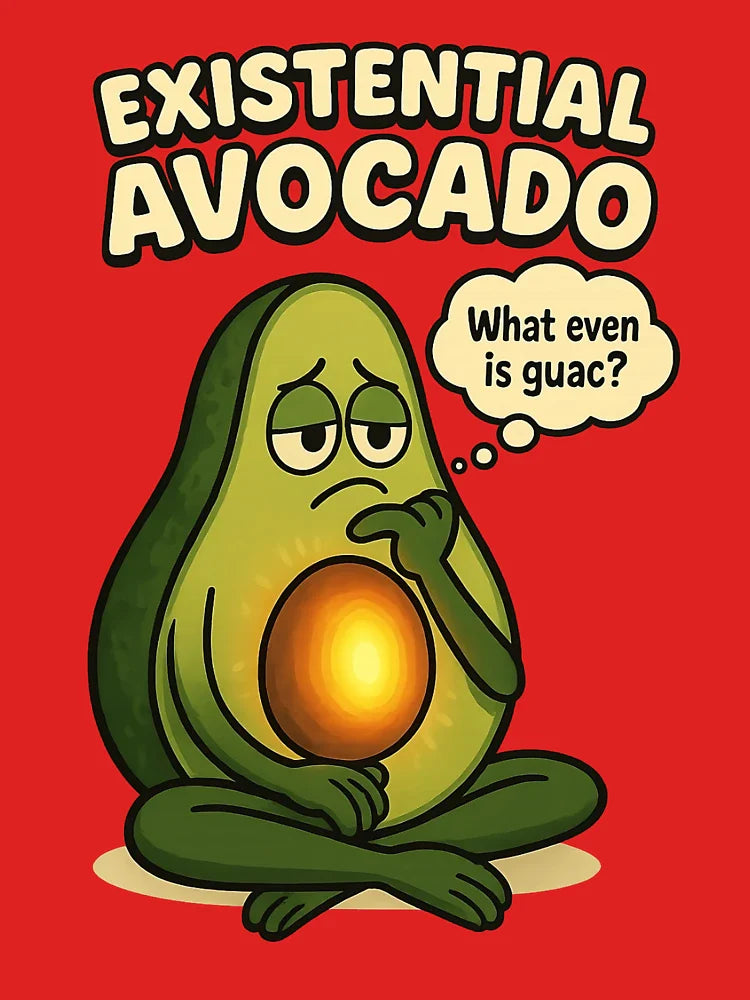 What Even Is Guac? – Confused Cartoon Avocado  Classic T-Shirt