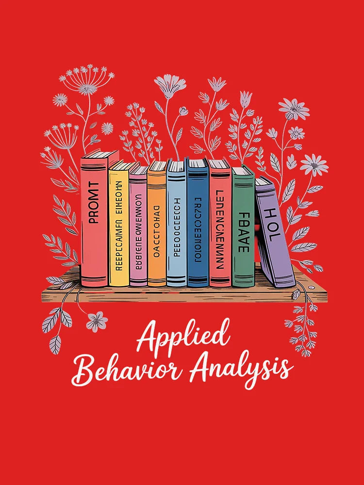 Applied Behavior Analysis Book Wildflower ABA RBT Therapist Classic T-Shirt