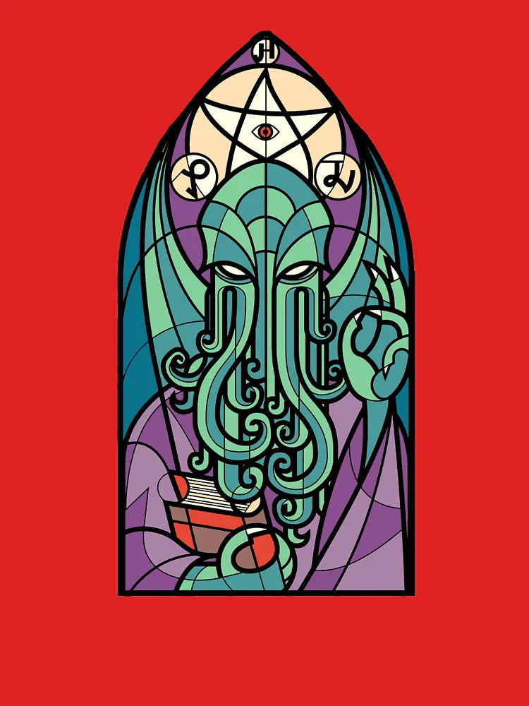 Cthulhu Church Stained Glass Cosmic Horror Classic T-Shirt