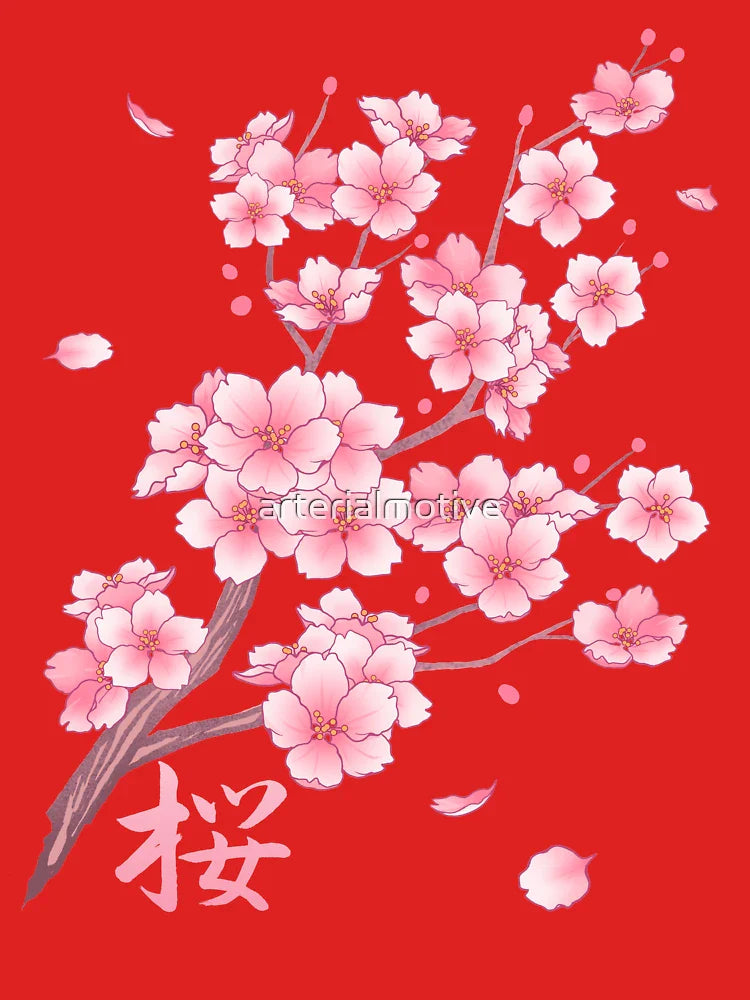 Falling Sakura Cherry Blossom Classic T-Shirt
