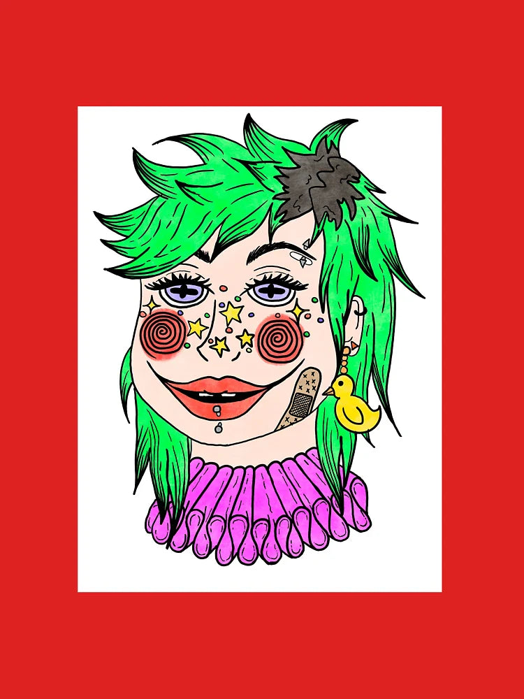 Whimsy alternative clown girl Classic T-Shirt