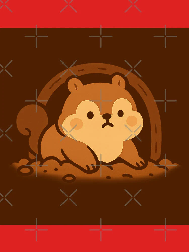 Funny Squirrel Mole Retreat Back In Animal Art Classic T-Shirt