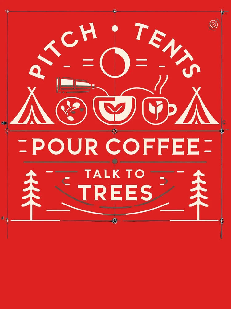 Pitch Tents, Pour Coffee, Talk to Trees | Camping and Coffee | Camping and Coffee Gift Classic T-Shirt