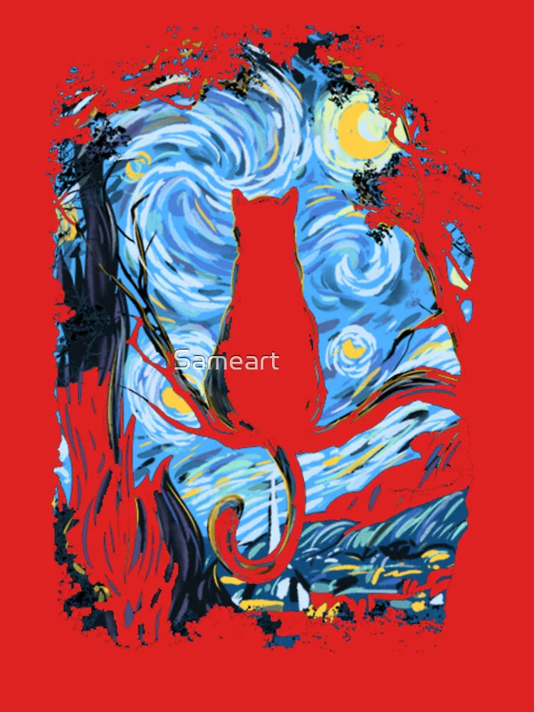 CAT STARRY NIGHT Classic T-Shirt