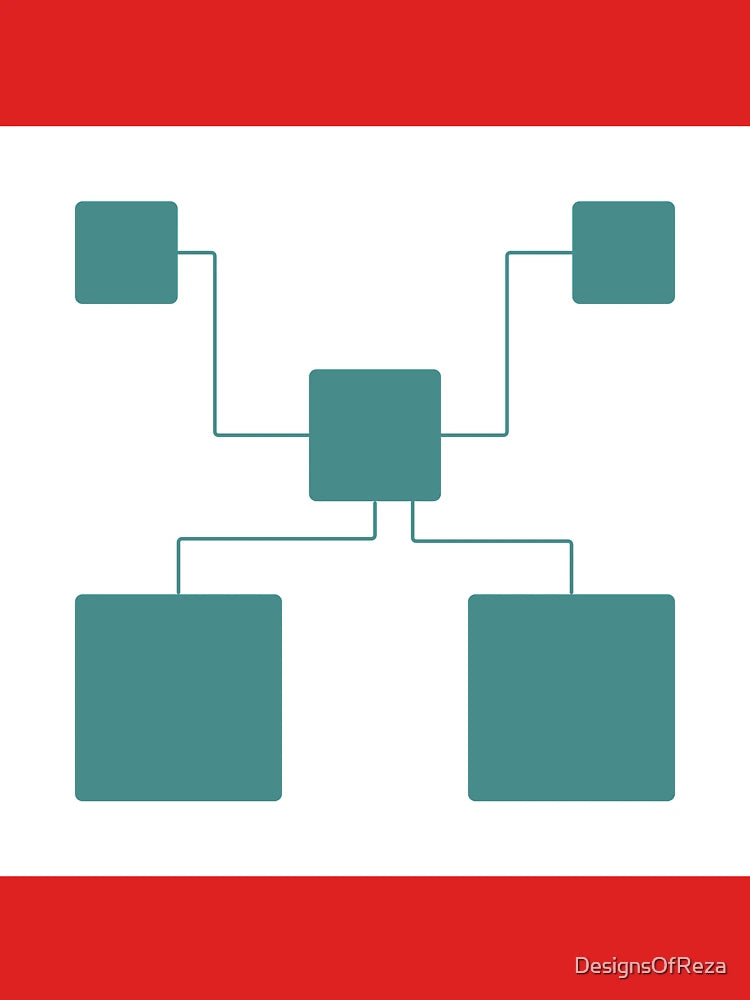 Steel Teal Connected Squares Art Classic T-Shirt