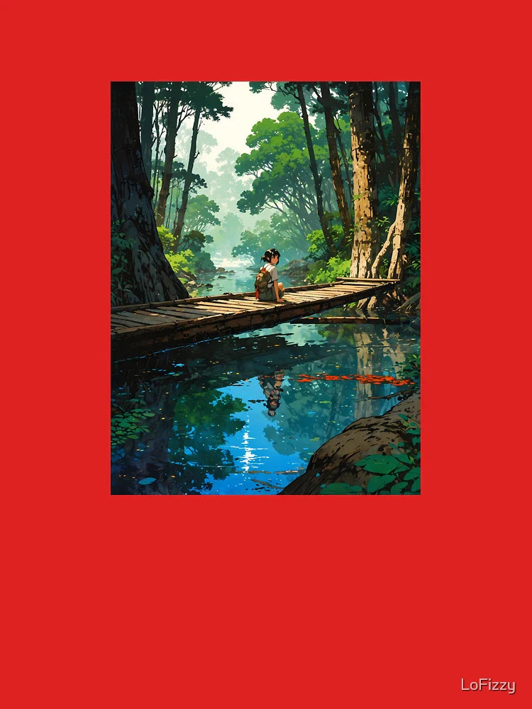 Forest Girl - A Dreamy Retro Anime Artwork Classic T-Shirt