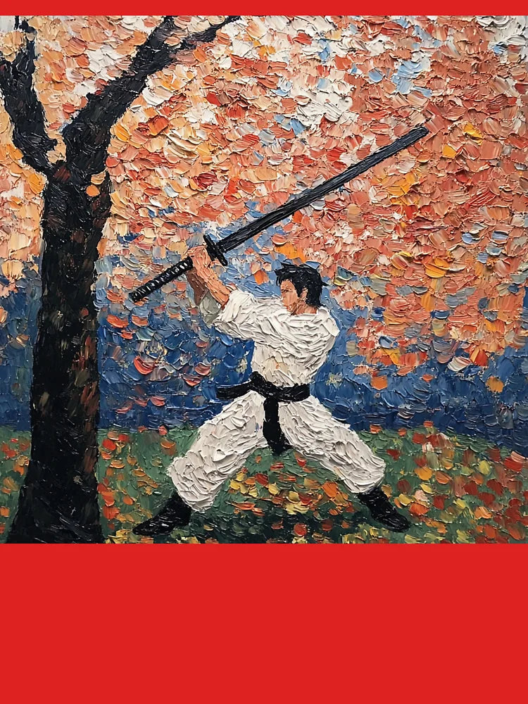 Naginatajutsu fighter | Post-impressionist painting style Classic T-Shirt