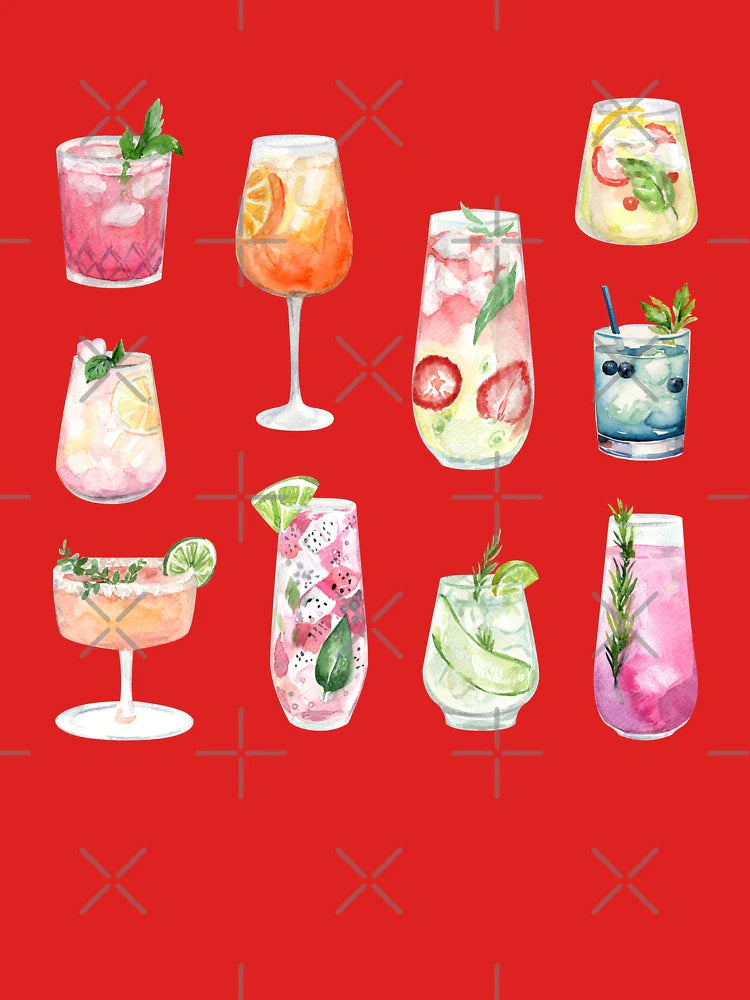 Fruity Cocktails Collage Classic T-Shirt