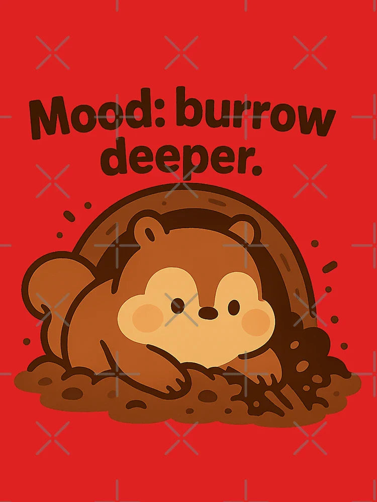 Funny Squirrel Mole Digging Cozy Mood Animal Art Classic T-Shirt