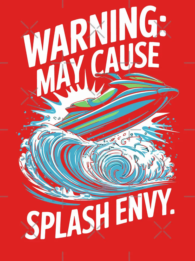 Warning May Cause Splash Envy Water Fun Thrill Seeker Jet Ski Ride Classic T-Shirt