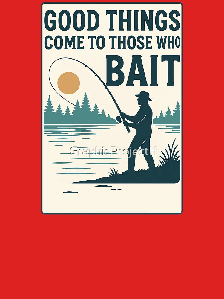 Patience Pays Off – Funny Lake Fishing Quote Design Classic T-Shirt