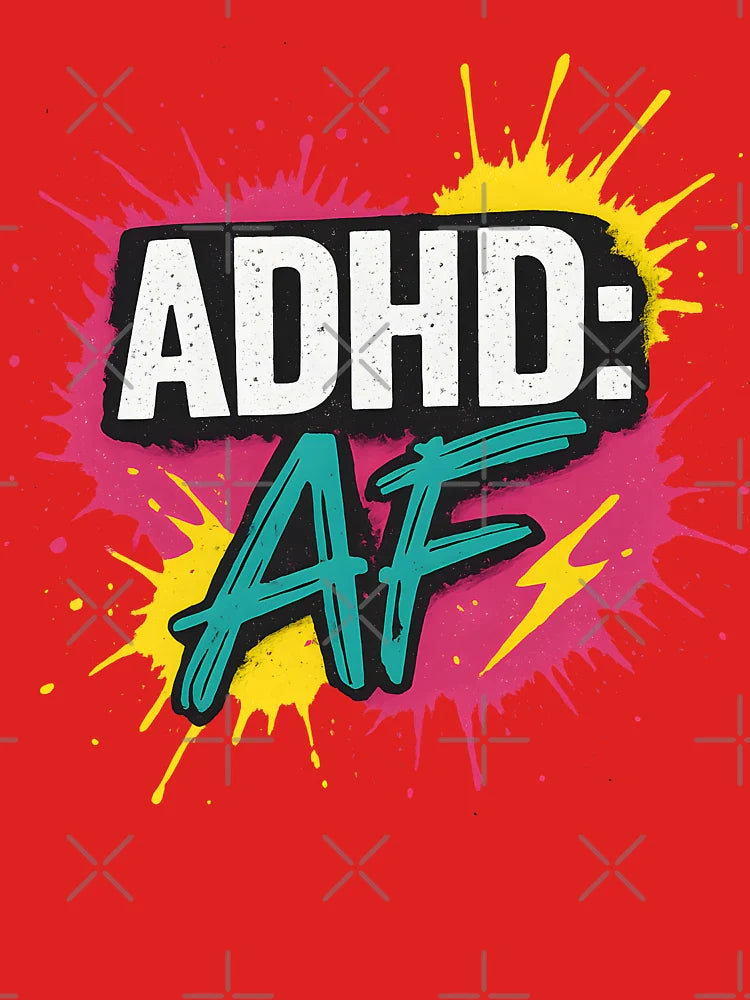 ADHD AF Shirt – Bold T-Shirt for Women | Neurodivergent Empowerment Tee | Funny Grunge ADHD Graphic Tee | Soft Chaos Vibes Shirt Classic T-Shirt