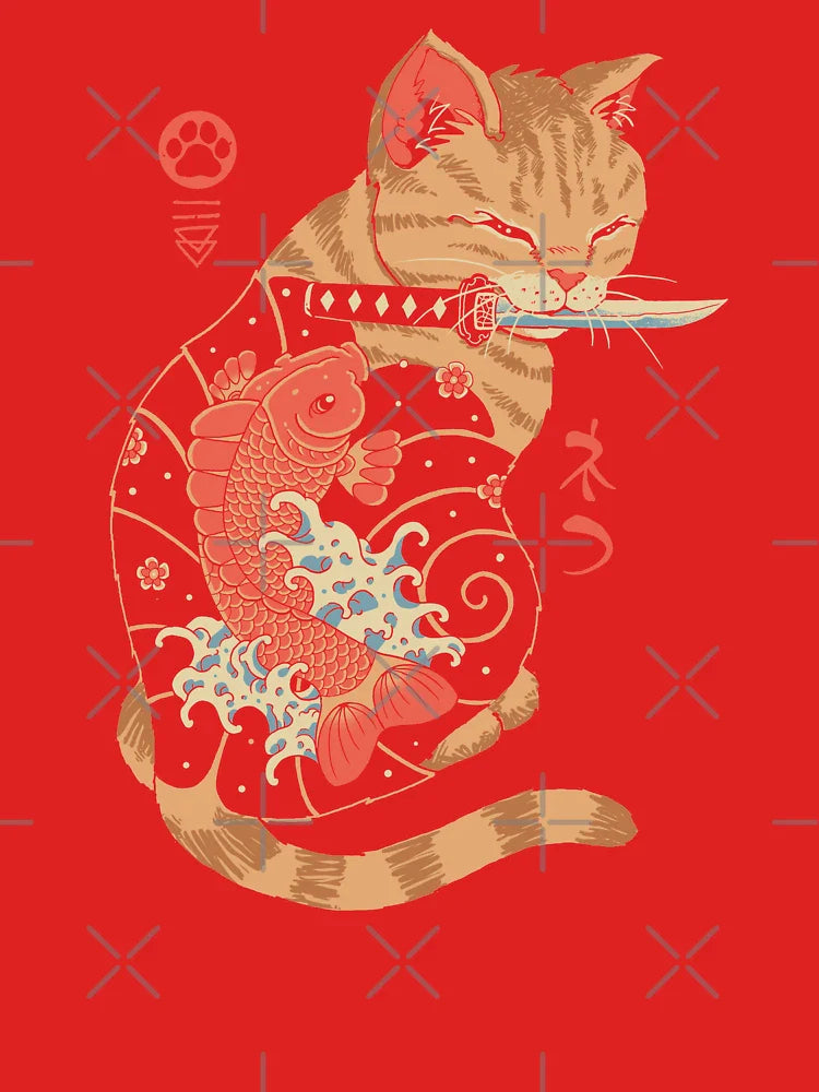 Carp Tattooed Cat Classic T-Shirt