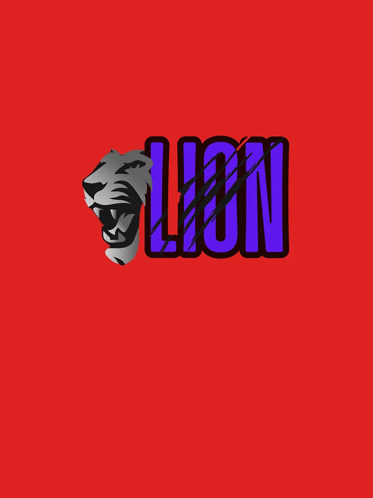 Blue and Black Illustrated Lion  Classic T-Shirt
