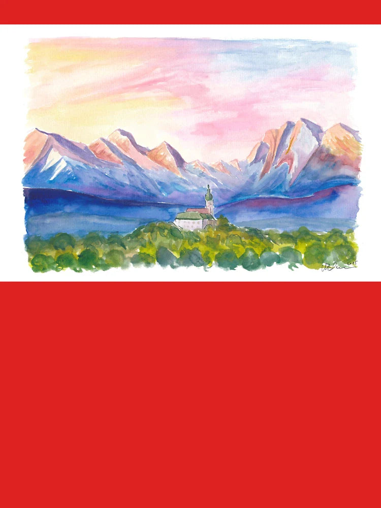 Andechs Monastery View with Majestic Bavarian Alps Classic T-Shirt