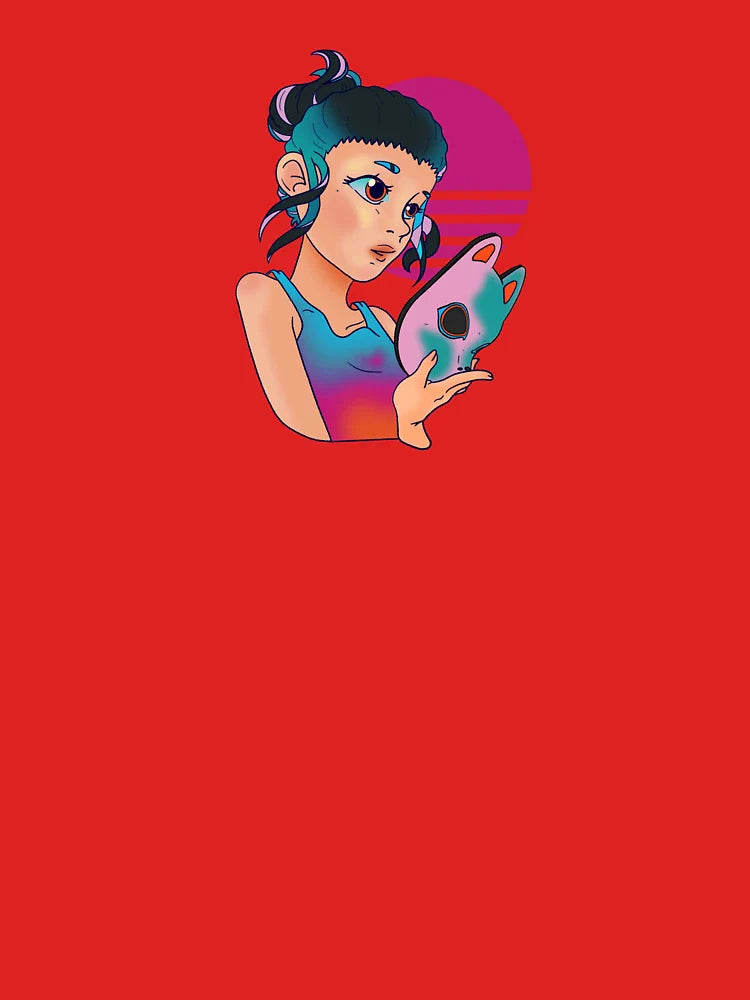 Cat Mask Girl Classic T-Shirt