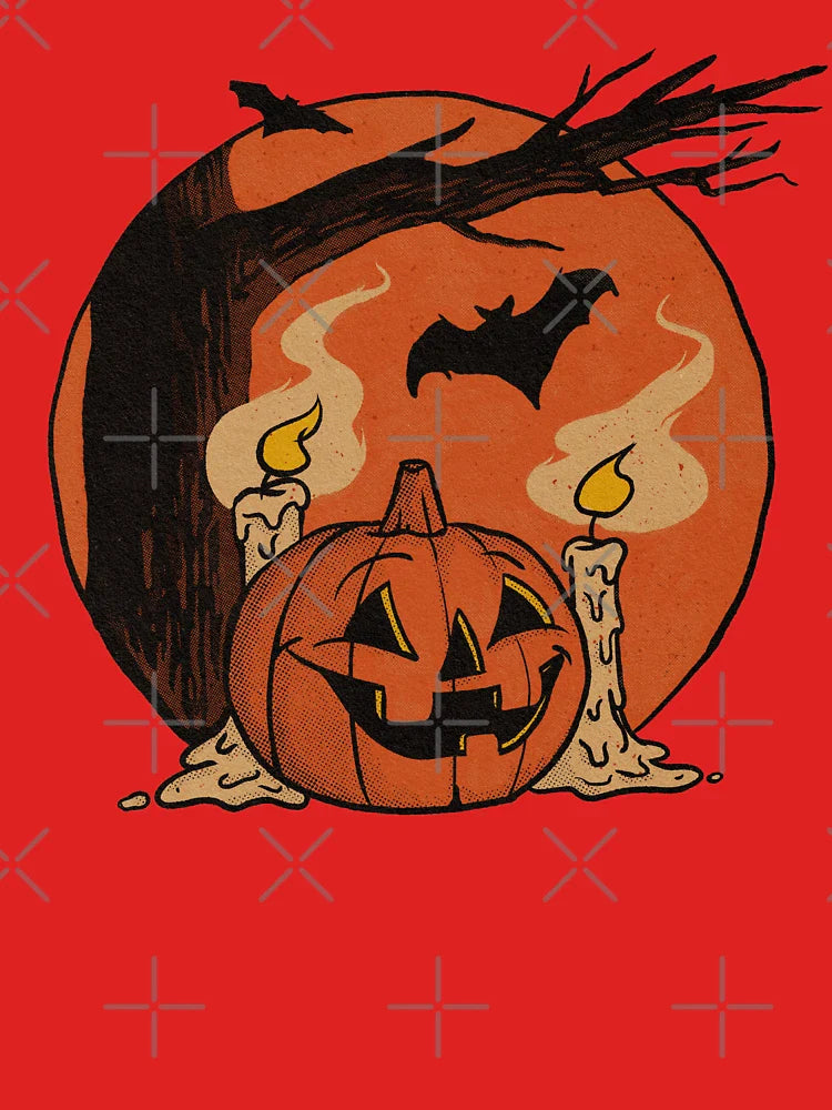 Vintage Pumpkin Scene Halloween Classic T-Shirt