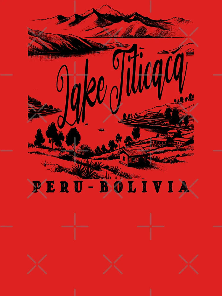 Lake Titicaca Hand Drawn Peru / Bolivia Artistic Graphic Classic T-Shirt