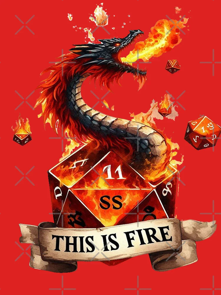 Funny Dnd This is Fire Classic T-Shirt