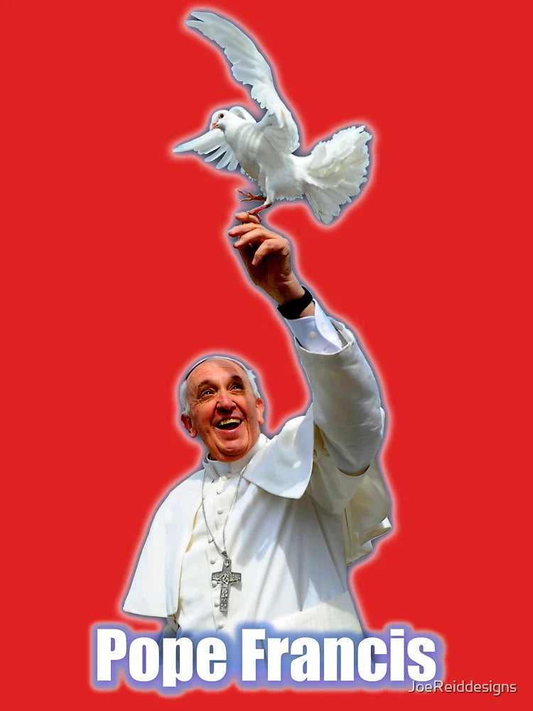 Pope Francis 2015 with doves white background Classic T-Shirt