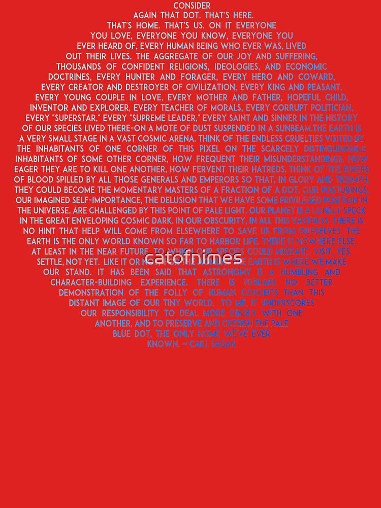 Pale Blue Dot - Carl Sagan | Original Design Classic T-Shirt